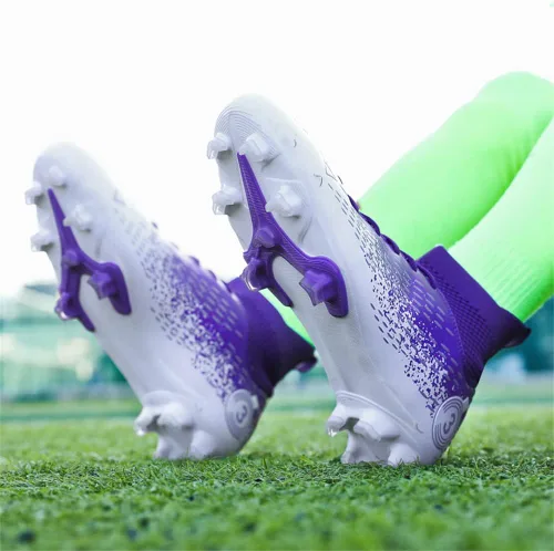 Vista 3 de Botas de fútbol para hombre, zapatos de fútbol, zapatos de punta, zapatillas de deporte cómodas para adultos, atlético, al aire