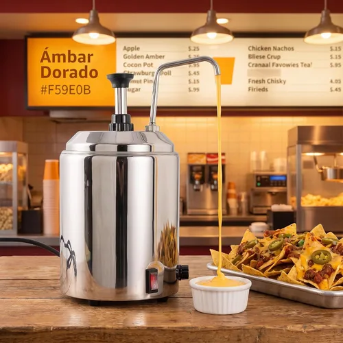 Vista 8 de Dispensador eléctrico de salsa de queso nacho con olla de inserción, interruptor de encendido/apagado de capacidad de 3.5 cuartos