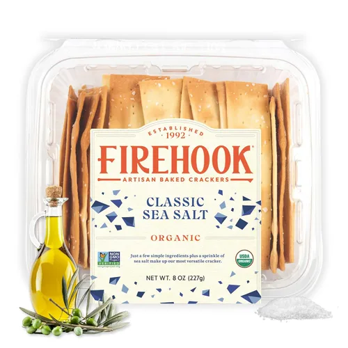 Vista 20 de Firehook Galletas de aceite de aguacate, sal marina y cebollino – horneadas artesanalmente, únicamente crujientes, hechas con ingredientes orgánicos