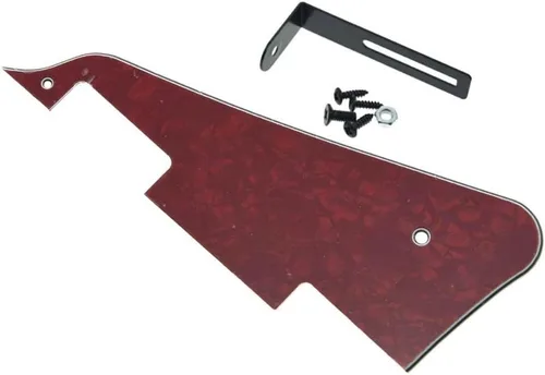 Vista 32 de Dopro Golpeador de guitarra LP con perla de abalone y soporte negro para Epi Les Paul
