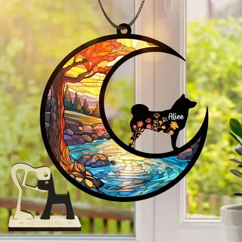Vista 11 de 2 bonitos atrapasoles de decoración de Halloween, 6 pulgadas, espeluznante planta fantasma, para colgar en la ventana, fantasma con gato negro