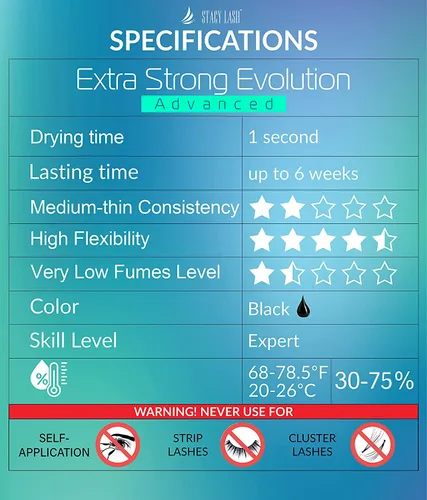 Vista 6 de Super Booster & Extra Strong Evolution Advanced - Pegamento para extensión de pestañas, 0.5 a 1 segundo, retención 7 semanas, acelerador y activador