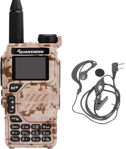 Vista 14 de Walkie Talkie UV-K5 5W Dual Band UHF VHF USB-C Cargador Radio bidireccional DTMF FM Scrambler NOAA Frecuencia inalámbrica Copia Jamón Radio de mano