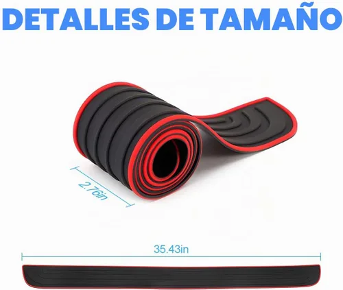 Vista 2 de XINLIYA - Protector de Guardabarros Trasero para Coche, Protector Universal de Goma Resistente a Arañazos y Antideslizante para Puerta del Maletero