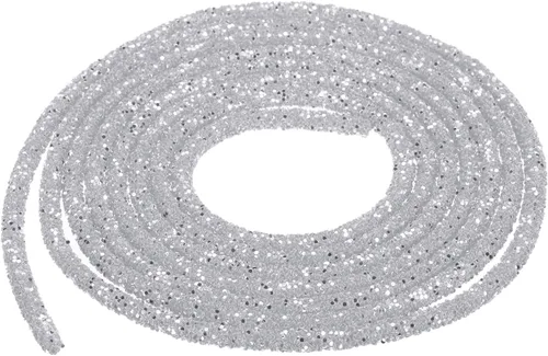 Vista 16 de MECCANIXITY Cuerda de lentejuelas con purpurina de 2.5 yardas, 6mm, 0.24 pulgadas, cuerda de tubo de lentejuelas con diamantes de imitación