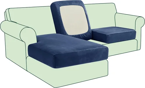 Vista 100 de CHUN YI - Funda elástica para cojín de sofá mediano, funda de asiento de sofá para mascotas, adecuada para sillón y sofá biplaza con tela lavable