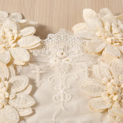 Vista 4 de AWIBMK Traje de bebé de primer cumpleaños para niña, vestido de encaje para bebé, bohemio, arcoíris, minifalda, tutú con diadema para sesión de fotos