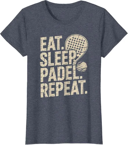 Vista 92 de Camiseta Eat Sleep Padel Repeat Padel Jugador de Tenis