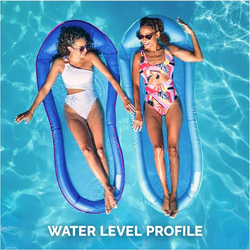 Vista 6 de SwimWays Spring Float Premium Hamaca Flotante para Piscina, Flotadores de Piscina Inflables para Adultos con Inflado Rápido para Edades de 15 años