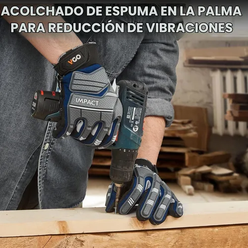 Vista 6 de Vgo... Impact Resistant Mechanic Gloves for Men,Heavy Duty(SL9792)