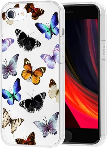 Vista 9 de Funda para iPhone SE 2022/SE 3 2022/iPhone SE 2020/iPhone 7/iPhone 8 con protector de pantalla de vidrio templado, funda protectora de cuerpo