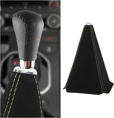 Vista 18 de BESULEN Cubierta de Funda de Palanca de Cambios para Coche, Cubierta de Gamuza de Cuero para Perilla de Cambios Cubierta Antipolvo, Reemplazo