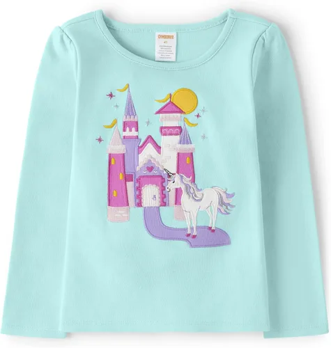 Vista 14 de Gymboree Camisetas de manga larga bordadas para otoño y vacaciones para niñas y niños pequeños Perfume negro