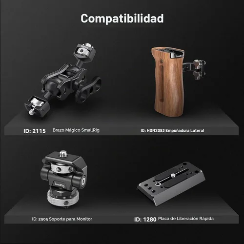 Vista 4 de SmallRig Kit de jaula C R5/R6/R5 para Canon R5/R6/R5 C, kit de mano para cámara con mango superior y abrazadera para cable - 3830