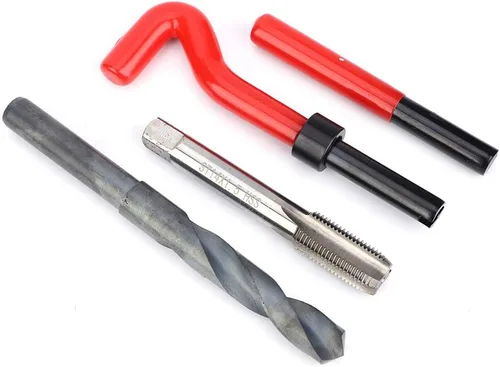Vista 4 de Kit de reparación de roscas peladas, juego de herramientas de reparación de hélices de reenhebrado métrico M14x1.5