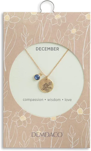 Vista 4 de DEMDACO - Collar de metal chapado en oro con piedra natal de mes