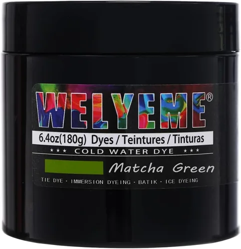 Vista 18 de Polvo de tinte para agua fría, surtido de 8 colores, 7/2-oz. frascos a granel, para teñido anudado, batik, teñido con hielo