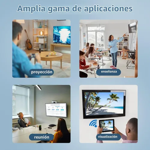 Vista 5 de HRpart Adaptador de pantalla inalámbrico 4K para TV, duplicación
