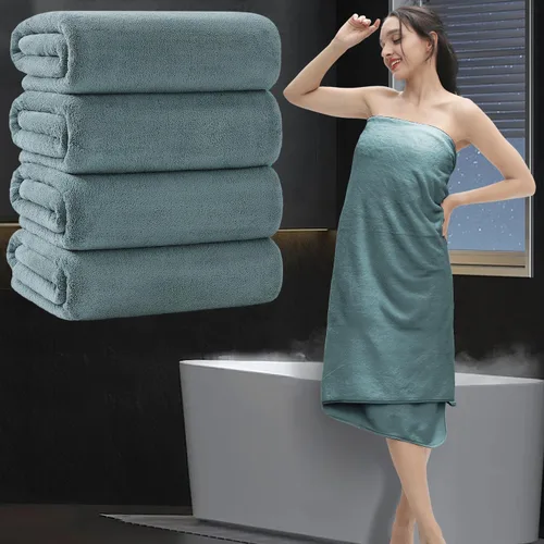 Vista 26 de Toalla de baño extra grande de 4 piezas (35 x 70 pulgadas), toalla de baño ultra suave de gran tamaño, juego de toallas de baño para baño, hotel