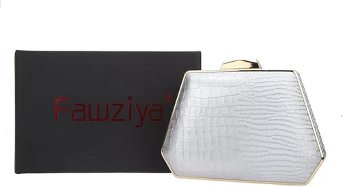 Vista 8 de Fawziya Snake Pattern Clutch Purse Seashell Bolsas de noche y embragues para las mujeres