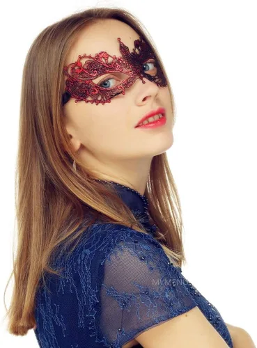 Vista 2 de MYMENU Máscara de mascarada para mujeres, máscara de encaje veneciano para ojos para fiesta, baile de graduación, baile, disfraz, Mardi Gras