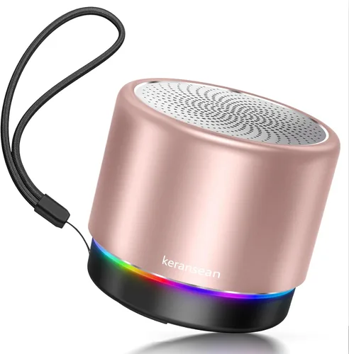 Vista 12 de Altavoz Bluetooth portátil 5.4, mini altavoz, duración de la batería de 12 horas y micrófono de reducción de ruido, cubierta de metal