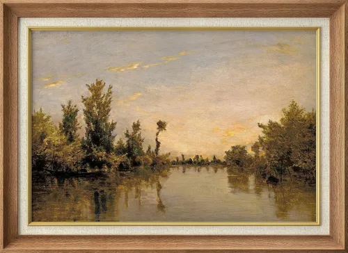 Vista 329 de MUDECOR Lienzo enmarcado prémium para pared, pinos nevados en bosque de invierno, ilustraciones modernas, arte contemporáneo, escénico, divertido