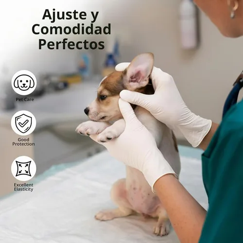 Vista 3 de Guantes de examen desechables de nitrilo SwiftGrip, 3 mil, XS, Caja de 100, guantes de nitrilo blancos desechables libres de látex para uso médico