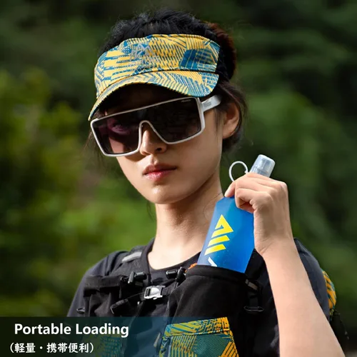 Vista 6 de JEELAD Soft Folding Water Bottles TPU Collapsible Flask Hydration Pack Ideal for Running Hiking Cycling Outdoor