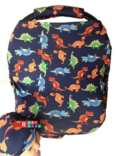 Vista 3 de Rosy Kids Funda elástica para asiento de automóvil infantil, funda de asiento de automóvil de jersey, bufanda elástica de enfermería, cubierta