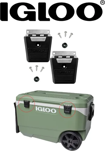 Vista 4 de Igloo Cooler Hybrid - Poste y tornillos de acero inoxidable/plástico, paquete de 2, color negro
