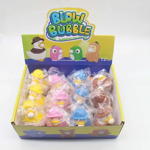 Vista 7 de 12 piezas de patos para apretar la bola de burbujas, juguetes para aliviar el estrés para niños y adultos, juguetes sensoriales para apretar, 12