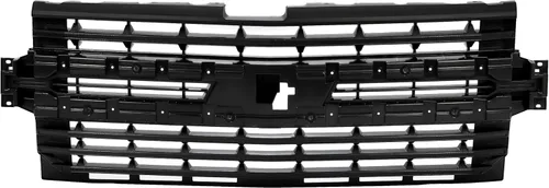 Vista 8 de KUAFU Parrilla frontal compatible con parachoques superior de capó para Chevy Chevrolet Silverado 1500 2019-2022, pintada en negro