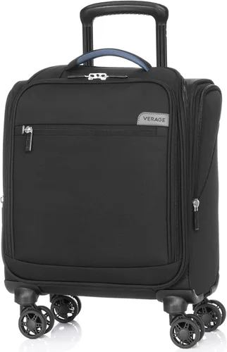 Vista 27 de Verage Equipaje de mano debajo del asiento de 14 pulgadas con ruedas giratorias y puerto de carga USB, maleta con ruedas para aerolíneas, bolsa Negro