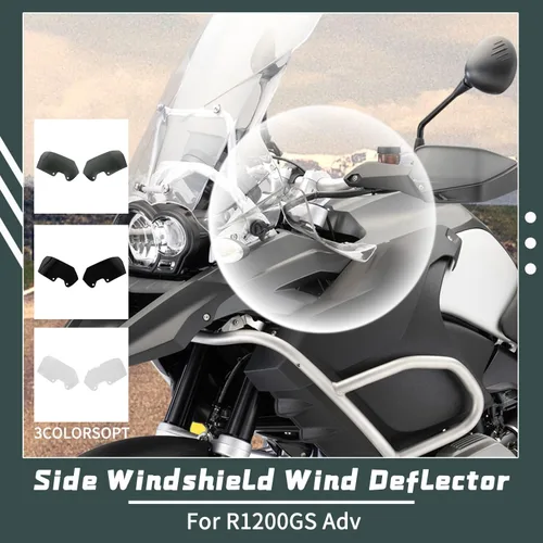 Vista 8 de Deflector de viento lateral del tanque de combustible de la motocicleta para BMW R1200GS R 1200 GS ADV 2006 2007 2008 2009 2010 2011 2012 2013 Claro