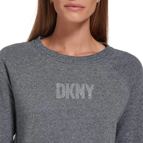 Vista 6 de DKNY Cuello redondo con logotipo de diamantes de imitación