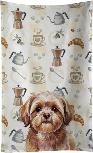 Vista 344 de Caroline's Treasures Afghan Hound - Toalla de cocina para barra de café, terciopelo frontal y lazo de algodón, lavable a máquina Sabueso afgano