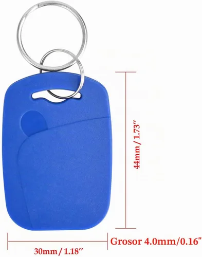 Vista 4 de Llaveros RFID de 13.56 MHZ para acceso a puerta, etiquetas RFID, llavero IC programable, llavero de tarjeta IC programable, paquete de 50