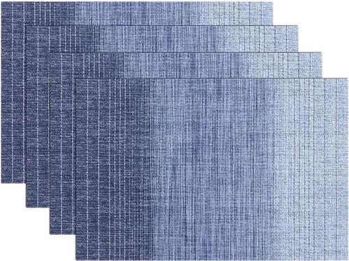 Vista 78 de SHACOS Beige Woven Placemats Set of 4 Place Mats Indoor Outdoor