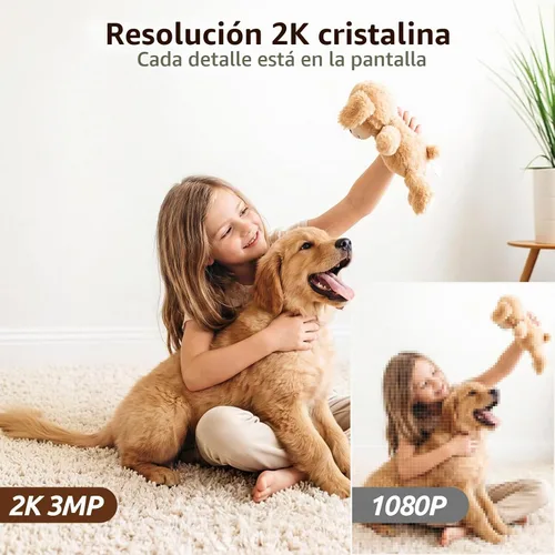 Vista 5 de AOQEE Cámaras 5G para seguridad en el hogar interior, monitor de mascotas