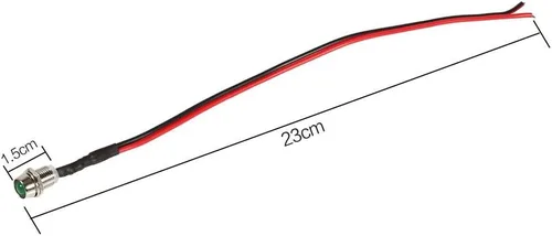 Vista 5 de Keenso 4 Piezas Luces Piloto LED de 12V, Lámpara Indicadora de 8mm (0.31 pulgadas) Luz Indicadora de Coche Furgoneta Barco Bombillas Piloto