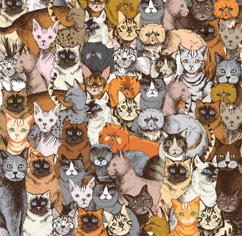 Vista 6 de TDC Games Rompecabezas más difícil del mundo – Gatos – 500 piezas de doble cara – 15 pulgadas
