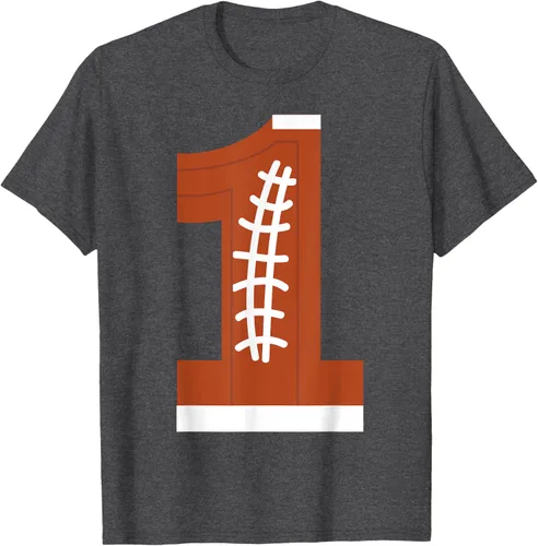Vista 32 de 1st Birthday Football Ball Boys Camiseta de regalo de 1 año Negro