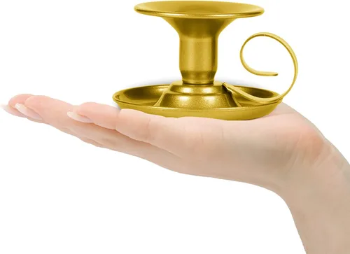 Vista 2 de Portavelas – 2 portavelas de hierro retro dorado para centros de mesa para bodas, fiestas, Navidad, decoración de mesa del hogar (dorado, 2 unidades)