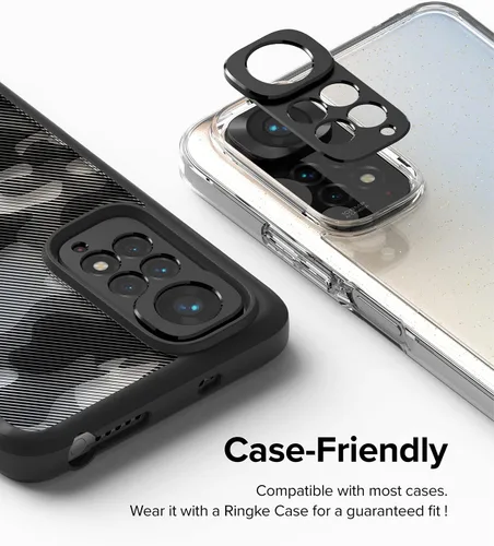 Vista 9 de Ringke Estilo de cámara compatible con Redmi Note 11S, protector de borde de lente de cámara trasera, marco de aluminio resistente, cubierta