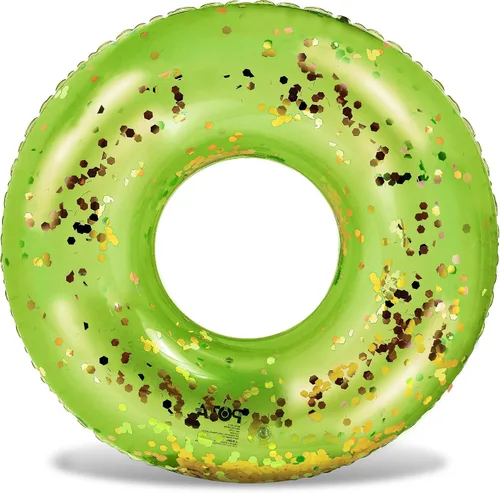 Vista 37 de POZA Flotador de Tubo Inflable para Piscina – Anillo de natación de confeti brillante, Tubo Inflable de Servicio Pesado Resistente a los Rayos UV
