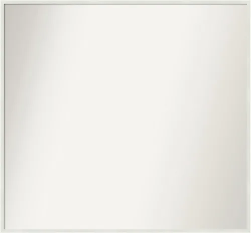 Vista 101 de Amanti Art Espejo de baño blanco para sobre el fregadero, 22 x 45 pulgadas, espejo de tocador rectangular blanco Lucie, marco de madera moderno