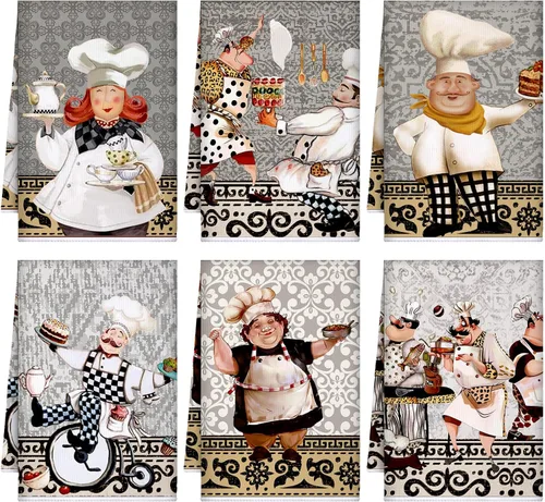 Vista 16 de Bencailor - 6 toallas de cocina góticas espeluznantes con tarot, toallas de mano, luna, sol, bruja, té, para fiestas de terror, regalos de baño
