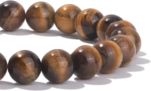 Vista 8 de Juego de pulseras de cuentas para hombre de 0.315 in y 0.157 in de piedras preciosas curativas trenzadas con dije de circonita cúbica, pulsera