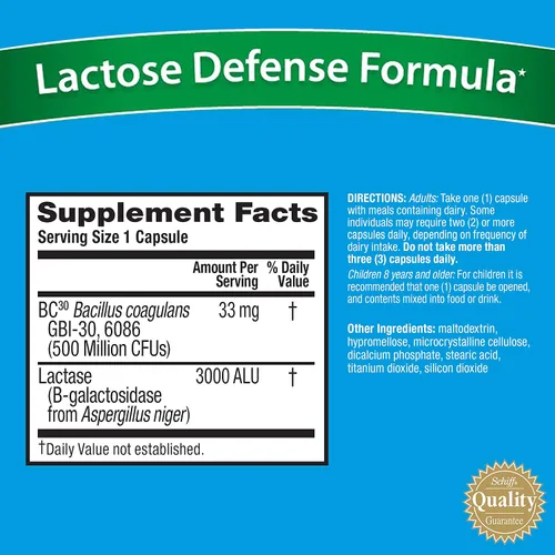 Vista 7 de Cápsula probiótica diaria - Digestive Advantage 80 cápsulas y cápsula de lactasa de defensa de lactosa (96 cápsulas)